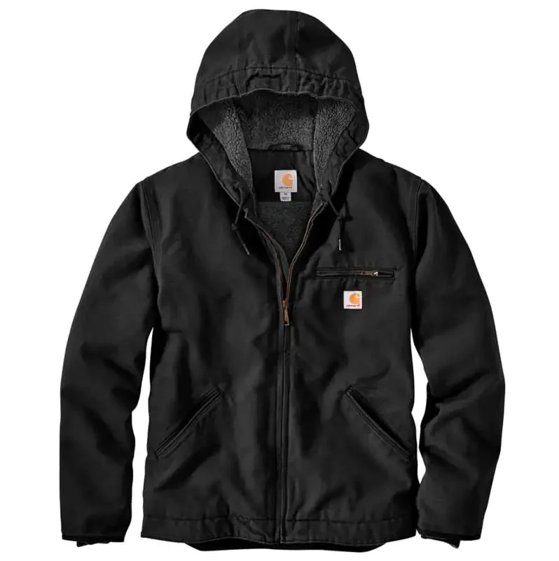 Carhartt Relaxed Fit Washed Duck Sherpa-Lined Jacket #104392 - Image 5