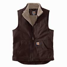 Carhartt Washed Duck Sherpa Lined Mock Vest - Image 3