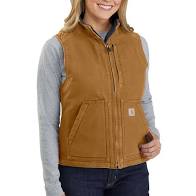 Carhartt Women's Washed Duck Sherpa Lined Vest - Image 4