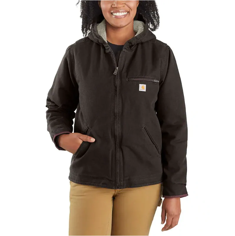 Carhartt Women's Sierra Sandstone Jacket Sherpa Lined #104292 - Image 4