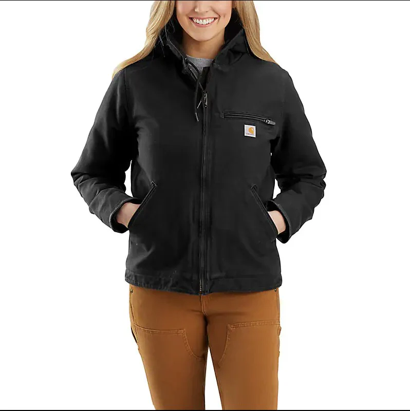 Carhartt Women's Sierra Sandstone Jacket Sherpa Lined #104292 - Image 5