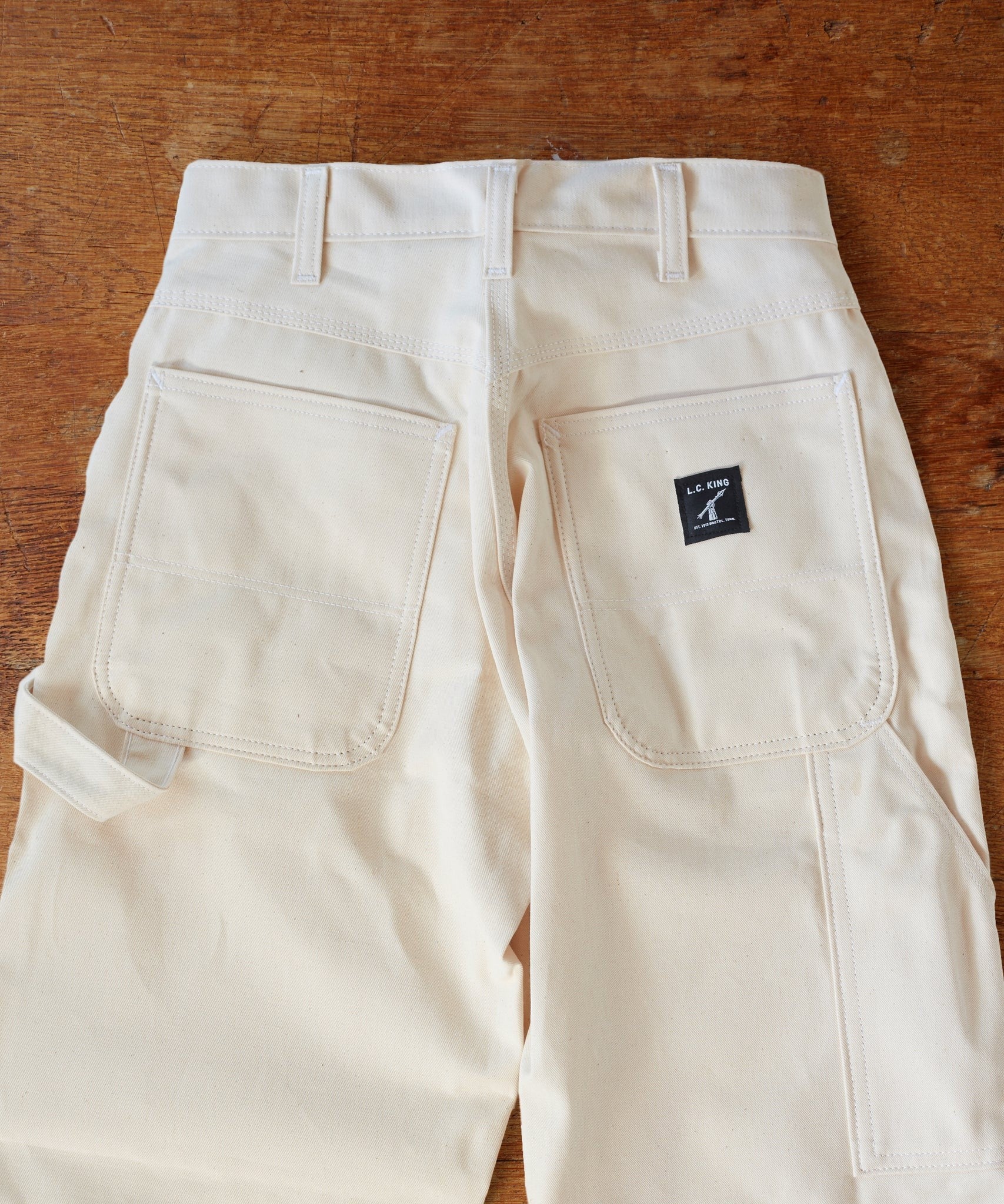 L C King Natural Drill Carpenter Pants - Image 2