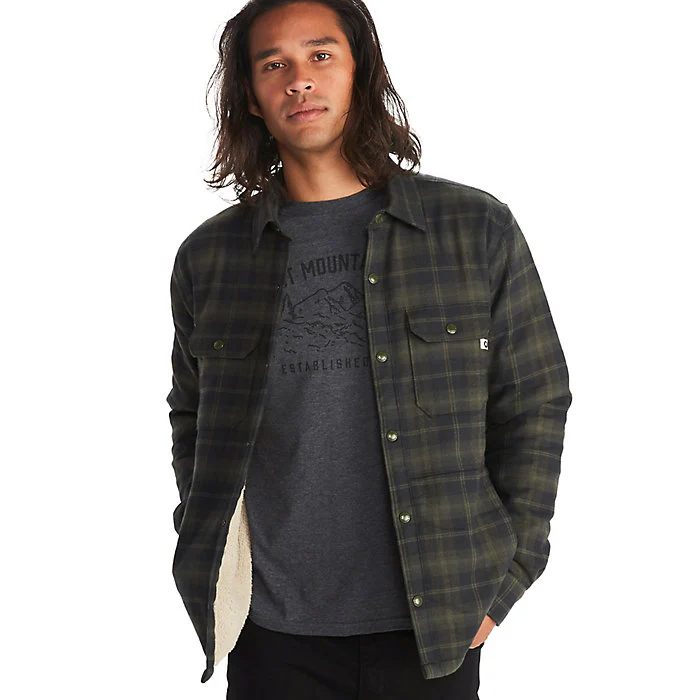 Marmot Men's Ridgefield Sherpa Fleece-Lined Flannel Shirt - Image 2