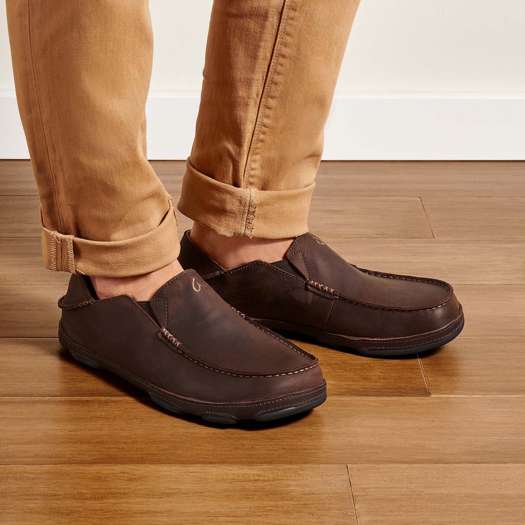 OluKai Moloā Men's Leather Slip-On Shoes - Image 6