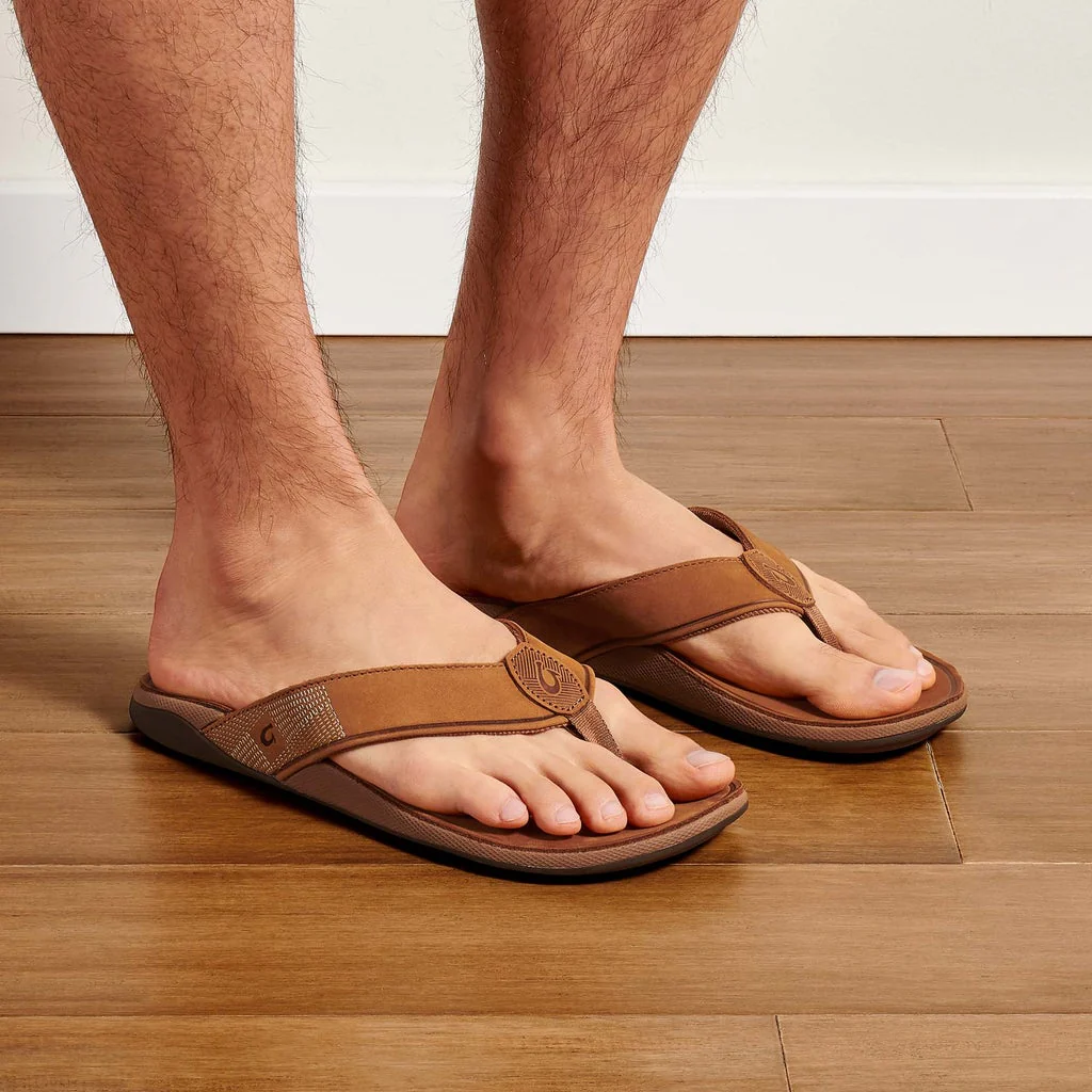 OluKai Tuahine Men's Waterproof Leather Beach Sandals - Image 4