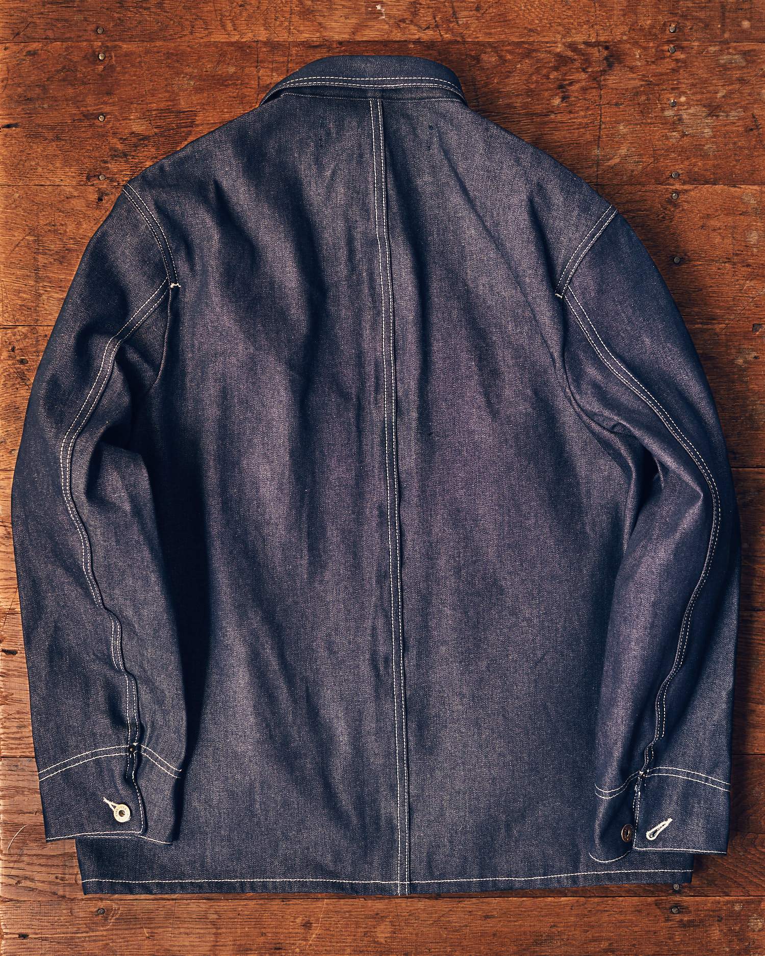 LC King Chore Coat White Oak Indigo Denim - Image 3