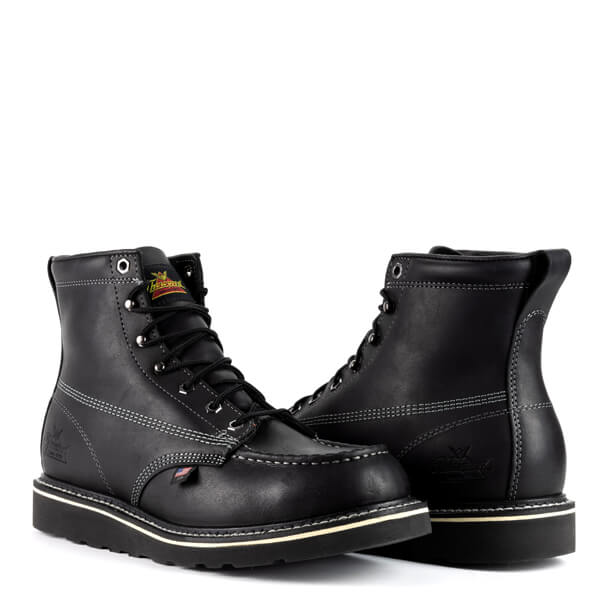 Thorogood Black 6" Wedge Sole Work Boots 814-6206 - Image 2