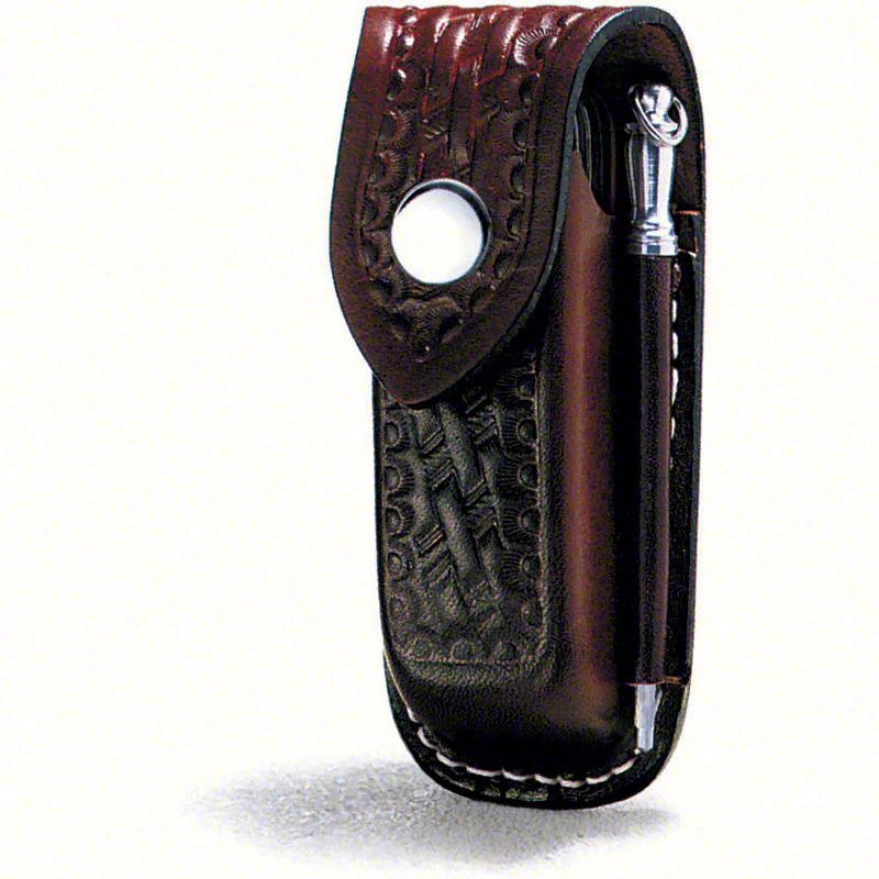 Victorinox Swiss Army Zermatt Leather Pouch with Steel - Brown